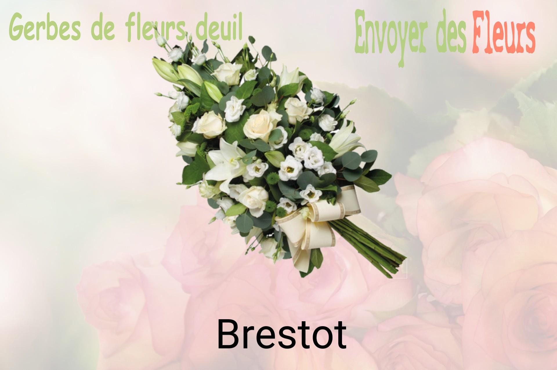Gerbe de fleurs de deuil livrée à Brestot